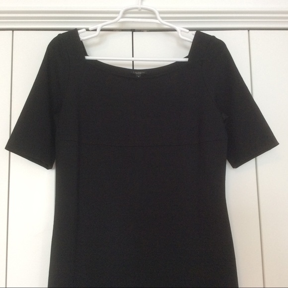 Talbots Black Sheath Dress Short Sleeve - 8 NWOT - Picture 2 of 12